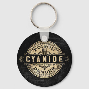 Cyanide Vintage Style Poison Label Keychain