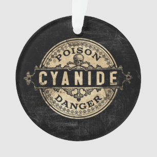Cyanide Vintage Style Poison Label Ornament