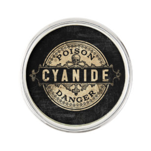 Cyanide Vintage Style Poison Label Pin