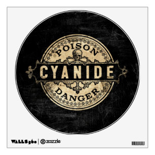 Cyanide Vintage Style Poison Label Wall Decal