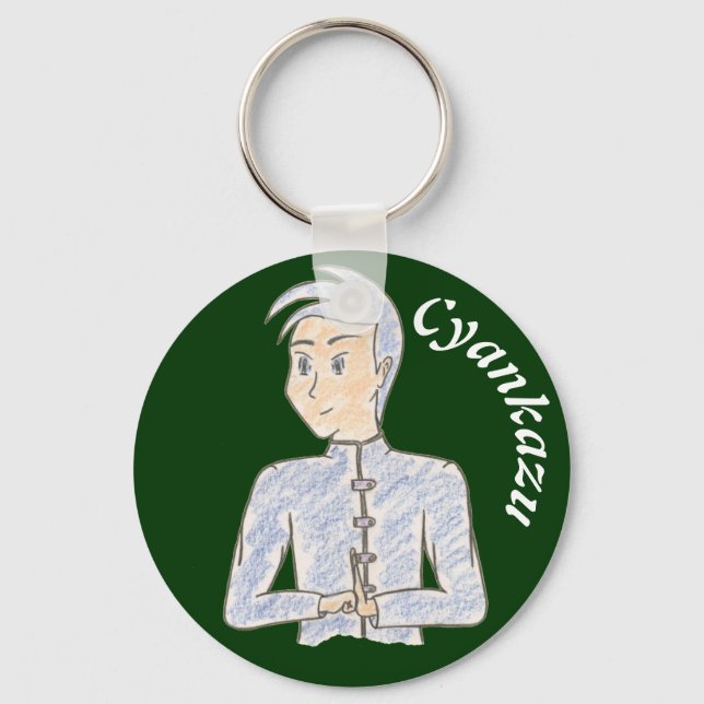Cyankazu (with name) keychain (Front)