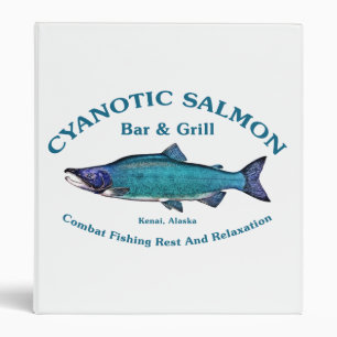 Cyanotic Salmon Bar & Grill 3 Ring Binder