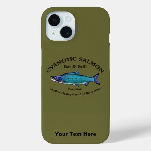 Cyanotic Salmon Bar  Grill iPhone 15 Case