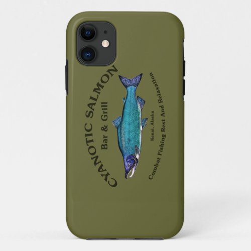Cyanotic Salmon Bar  Grill iPhone 11 Case
