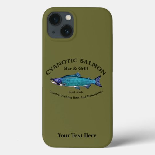 Cyanotic Salmon Bar  Grill iPhone 13 Case