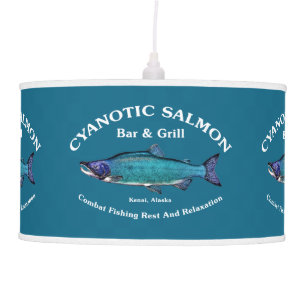 Cyanotic Salmon Bar & Grill Ceiling Lamp