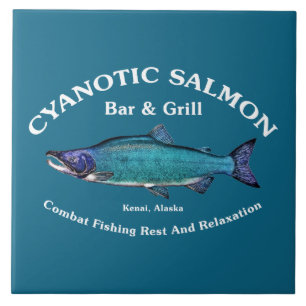 Cyanotic Salmon Bar & Grill Ceramic Tile