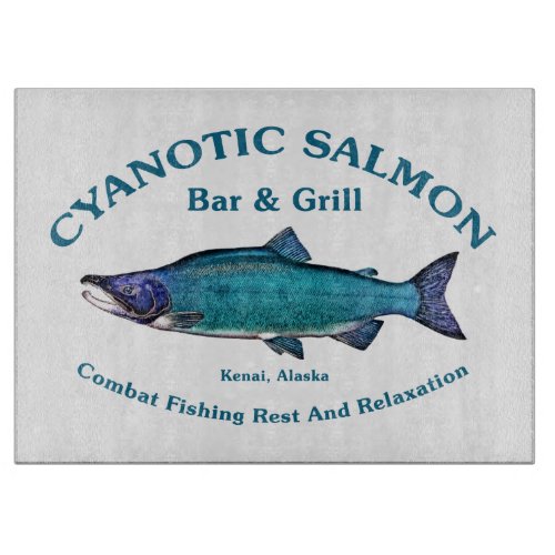 Cyanotic Salmon Bar  Grill Cutting Board