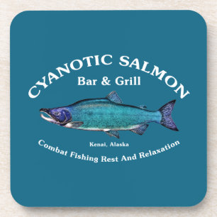 Cyanotic Salmon Bar & Grill Drink Coaster