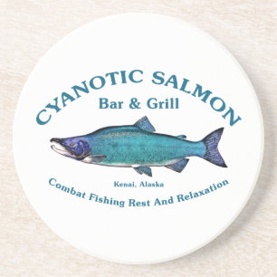 Cyanotic Salmon Bar & Grill Drink Coaster