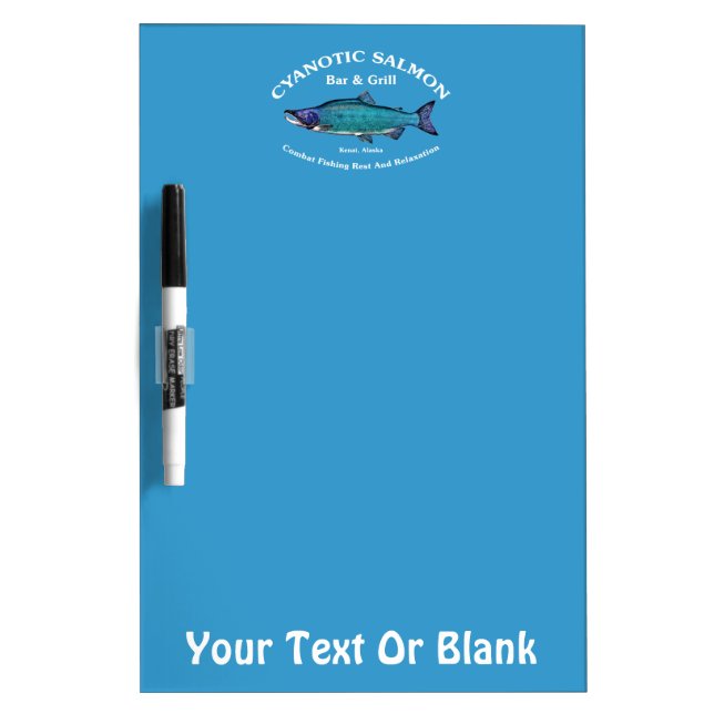 Cyanotic Salmon Bar & Grill Dry Erase Board (Front)