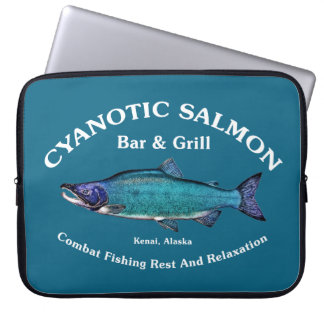 Cyanotic Salmon Bar & Grill Laptop Sleeve