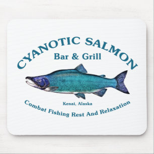 Cyanotic Salmon Bar & Grill Mouse Pad