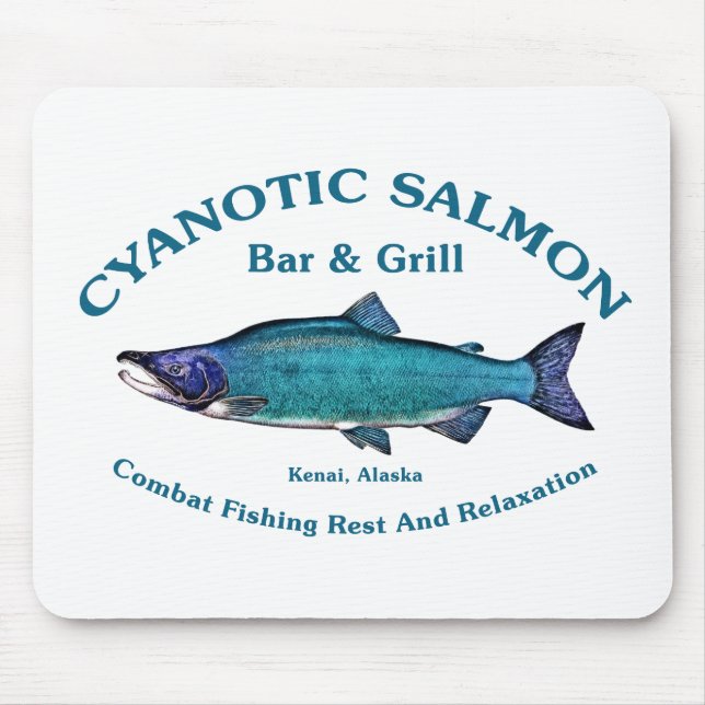 Cyanotic Salmon Bar & Grill Mouse Pad (Front)