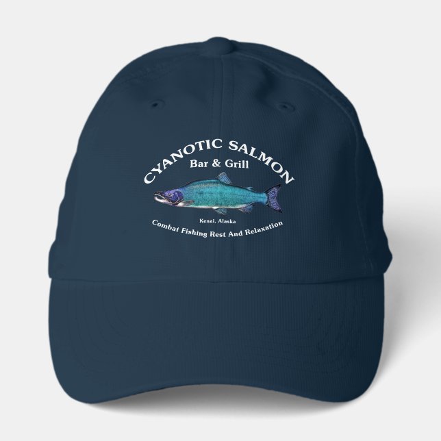 Cyanotic Salmon Bar & Grill Performance Cap (Front)