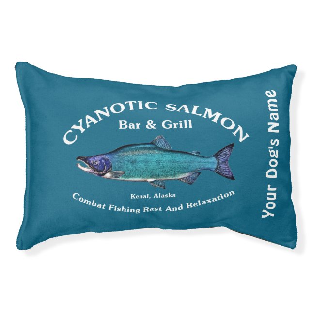 Cyanotic Salmon Bar & Grill Pet Bed (Front)