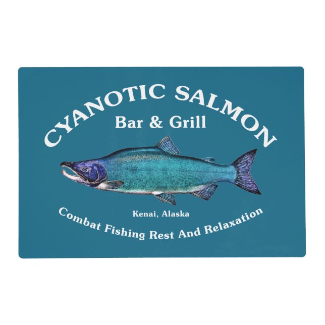 Cyanotic Salmon Bar & Grill Placemat (Front)