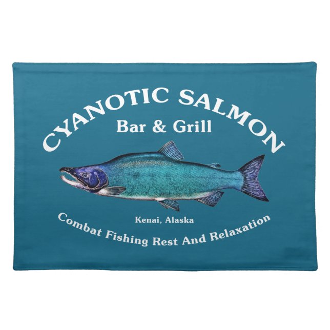Cyanotic Salmon Bar & Grill Placemat (Front)