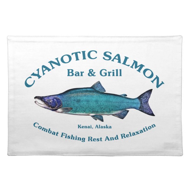 Cyanotic Salmon Bar & Grill Placemat (Front)