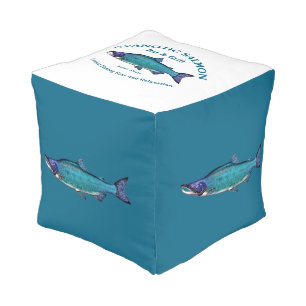 Cyanotic Salmon Bar & Grill Pouf