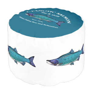 Cyanotic Salmon Bar & Grill Pouf