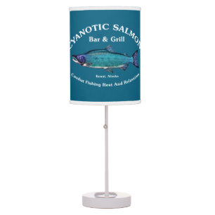 Cyanotic Salmon Bar & Grill Table Lamp