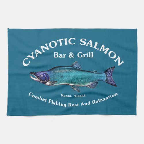 Cyanotic Salmon Bar  Grill Towel