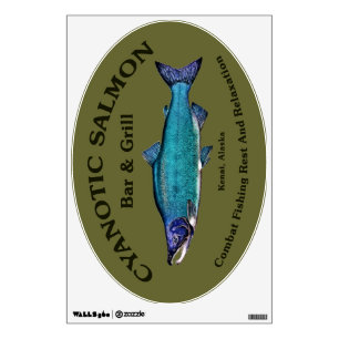Cyanotic Salmon Bar & Grill Wall Decal