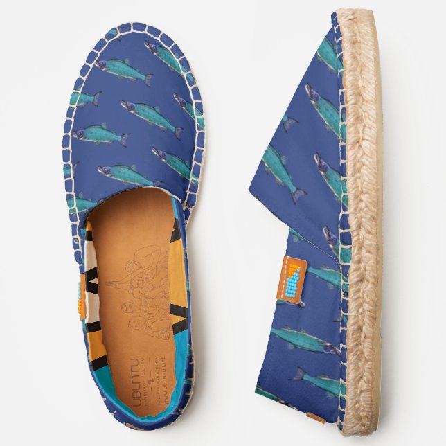 Cyanotic Salmon Espadrilles (Side)