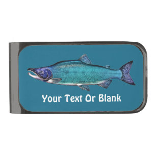 Cyanotic Salmon Gunmetal Finish Money Clip