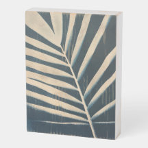 Cyanotype Palm Wood Decor