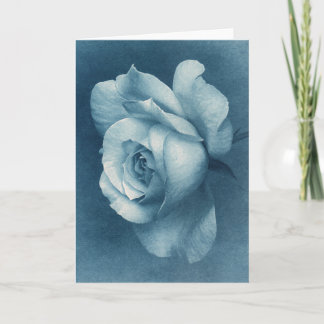Cyanotype Rose Card