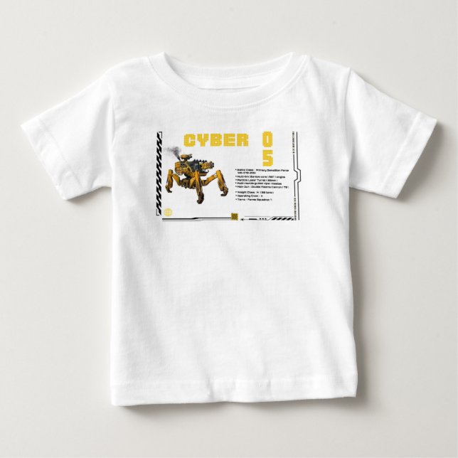 Cyber 05 Mech Robot Design Baby T-Shirt (Front)