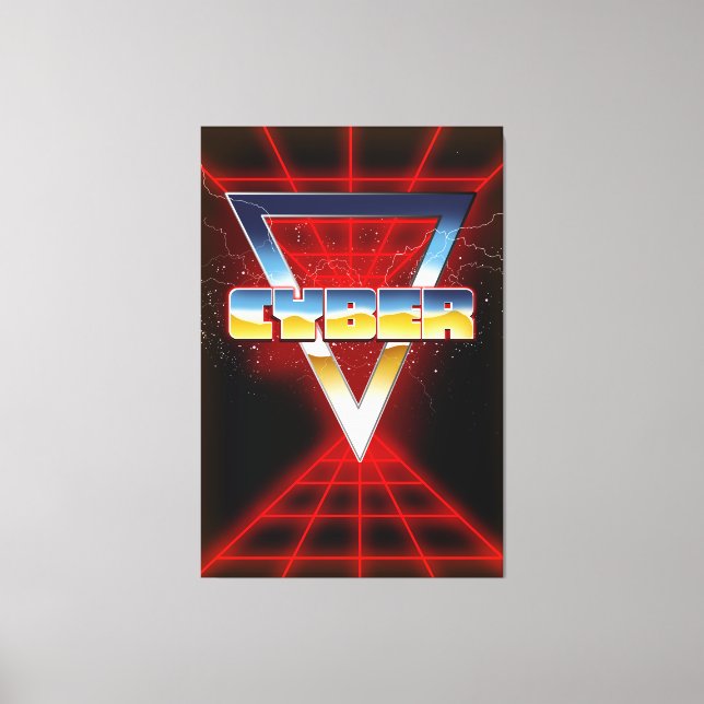 Cyber 1980s canvas print (Front)