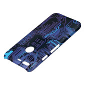 Cyber Blue PCB Circuit Board Trace Pattern Art Uncommon Google Pixel Case (Top)