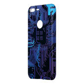 Cyber Blue PCB Circuit Board Trace Pattern Art Uncommon Google Pixel XL Case (Back/Left)