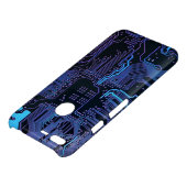 Cyber Blue PCB Circuit Board Trace Pattern Art Uncommon Google Pixel XL Case (Top)