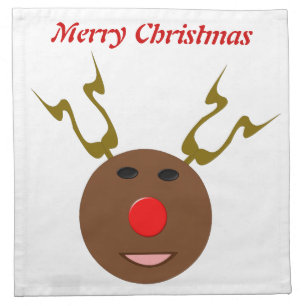 Cyber Christmas Reindee Customizable Party Napkin