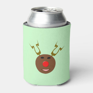 Cyber Christmas Reindeer Can Cooler