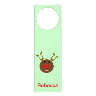 Cyber Christmas Reindeer Custom Door Hanger