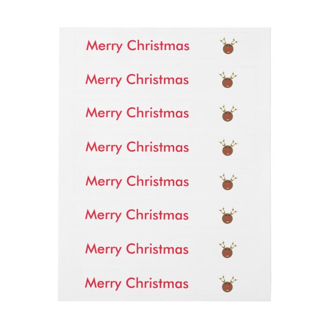Cyber Christmas Reindeer Customizable Labels (Sheet)