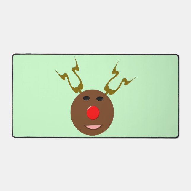 Cyber Christmas Reindeer Desk Mat (Front)