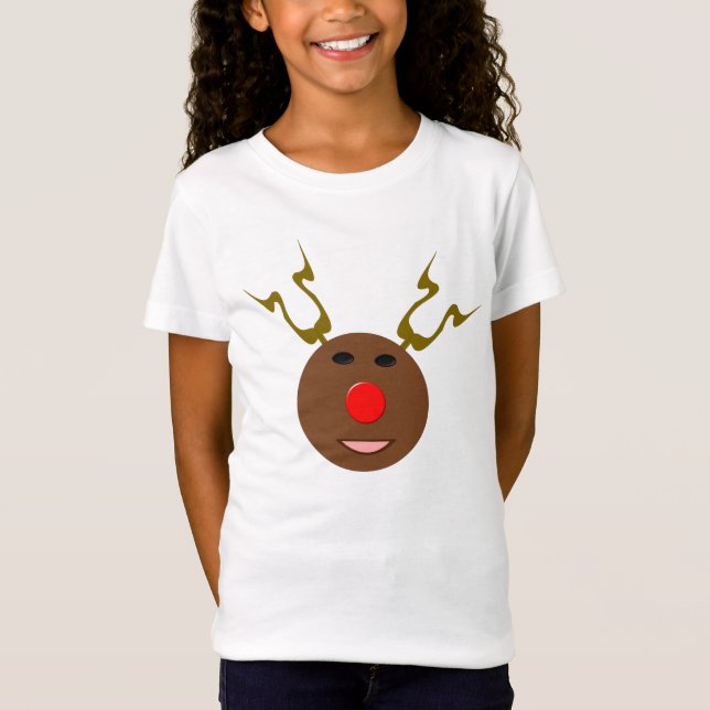 Cyber Christmas Reindeer Kids T Shirt (Front)