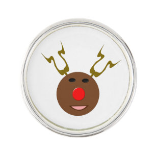 Cyber Christmas Reindeer Lapel Pin