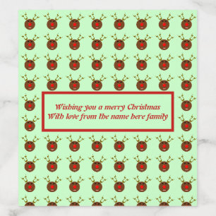 Cyber Christmas Reindeer Personalized Envelope Liner