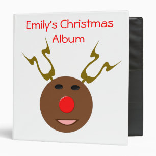 Cyber Christmas Reindeer Photo Album Binder
