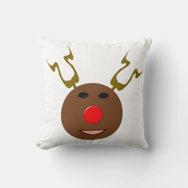 Cyber Christmas Reindeer Pillow (Front)