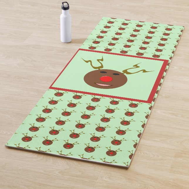 Cyber Christmas Reindeer Yoga Mat (In Situ)