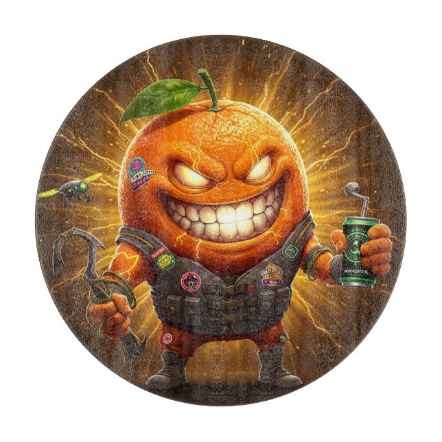 Cyber-Citrus Cutting Board (Front)
