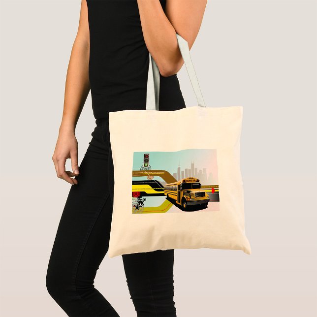 Cyber City School Bus Tote Bag (Creator Uploaded)